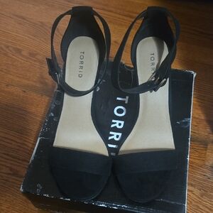 Torrid Elegant Black Ankle Strap Heels